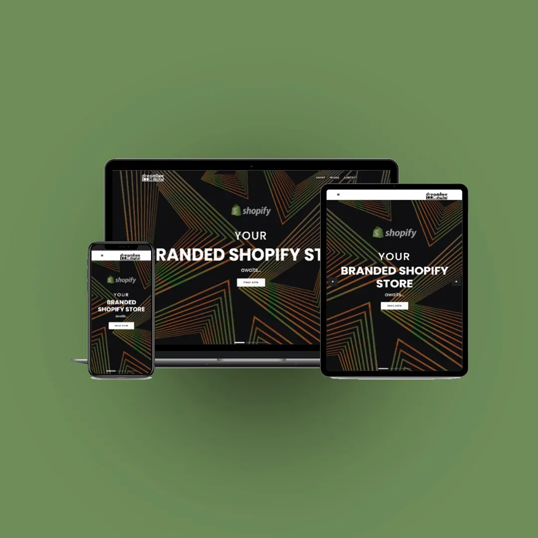 Branded Shopify storefront mockup