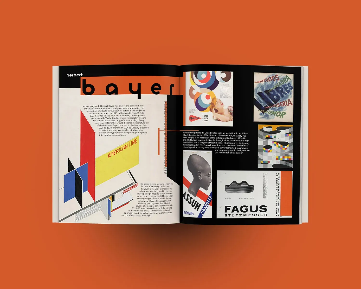 Herbert Bayer print spread design